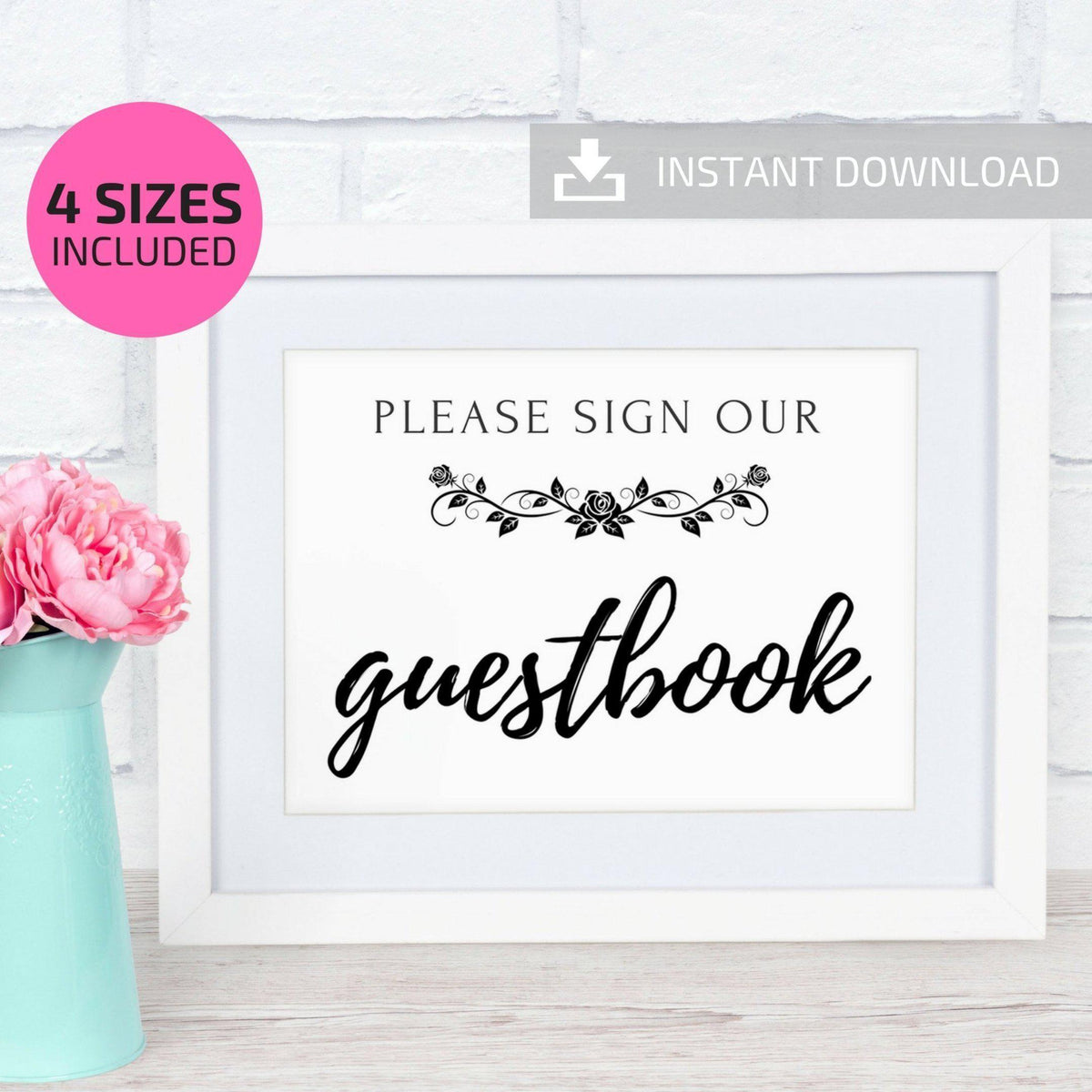 Printable Wedding Guestbook Sign I Make Memento