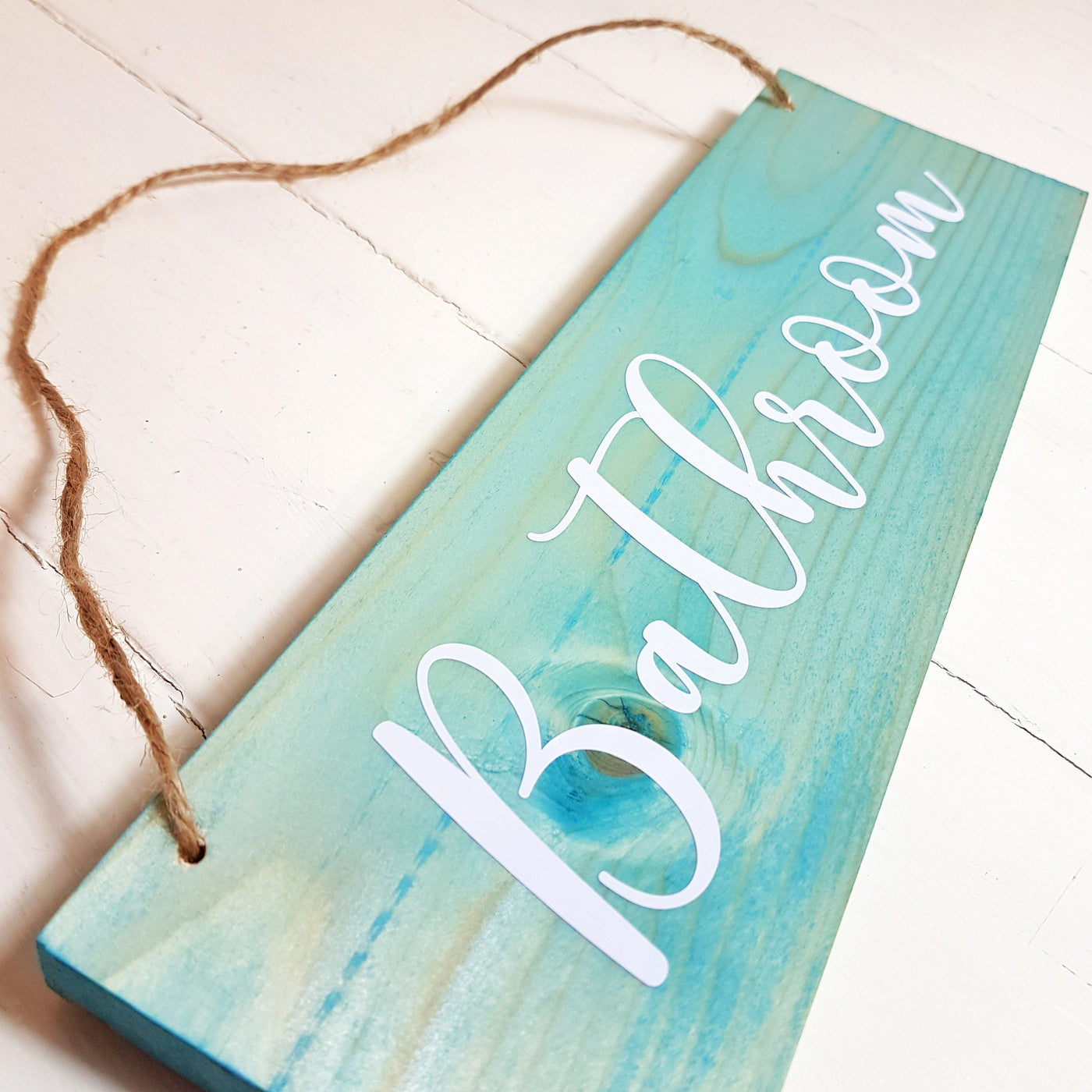 Rustic Wood Bathroom Sign I Make Memento
