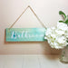 Rustic Wood Bathroom Sign