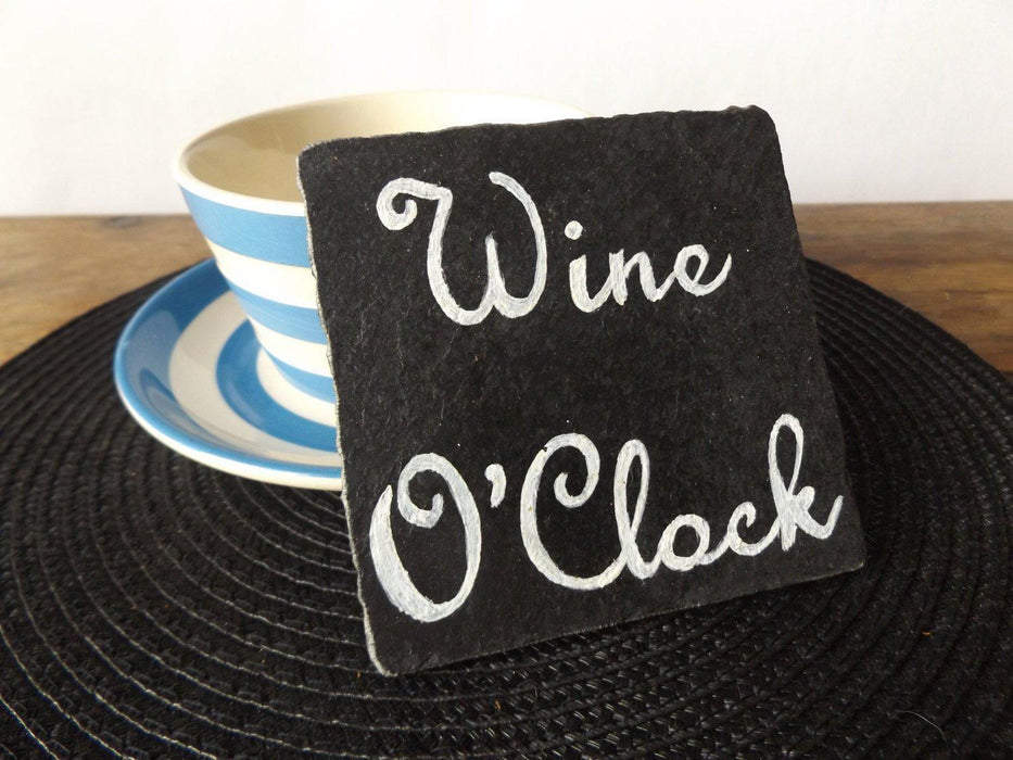 Slate Wine O'clock Coaster