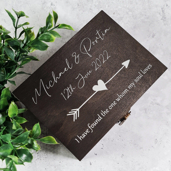 Wedding Anniversary Keepsake Box I Personalised Couples Gift - 6 Sizes Small to XLarge