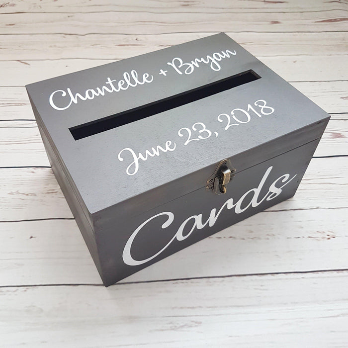 Wedding Card Box With Slot and Lock I Wedding Reception Wood Post Box