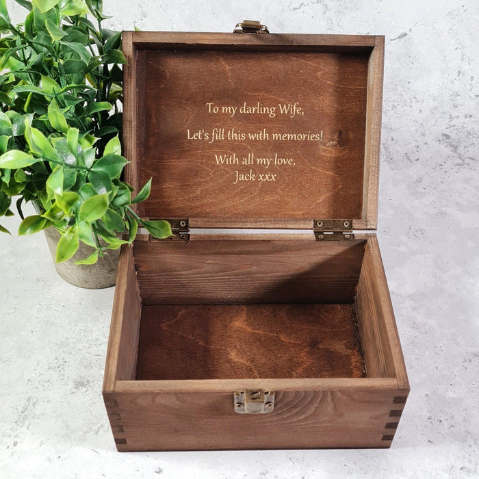 Wedding Memory Box I Personalised Anniversary Keepsake Box
