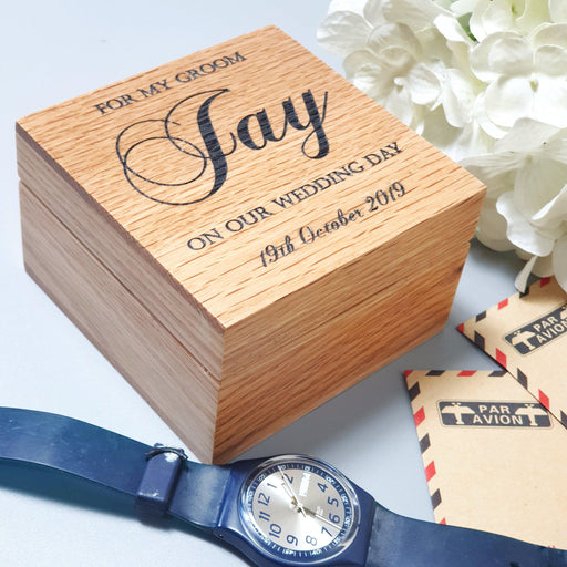 Wedding Watch Box Gift for Groom I Bride to Groom Wedding Day Present