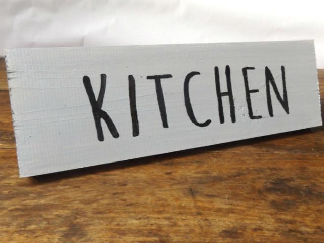 Wooden kitchen sign